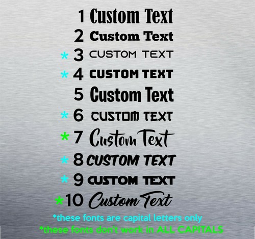 Custom personalised text - custom,
