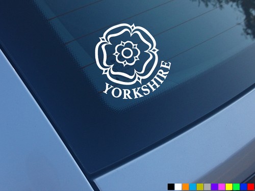 Yorkshire white rose - white, car