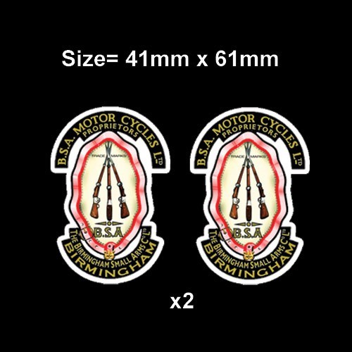 Bsa piled arms stickers - bsa,