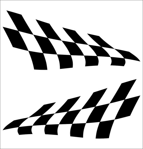 Chequered flag vinyl - chequered, stickers