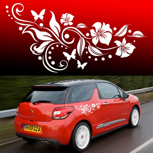 Butterfly flower vinyl car - vinyl,