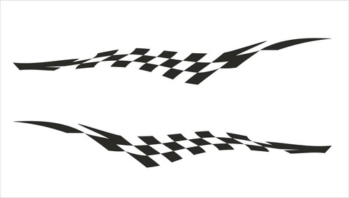Chequered flag vinyl - chequered, stickers