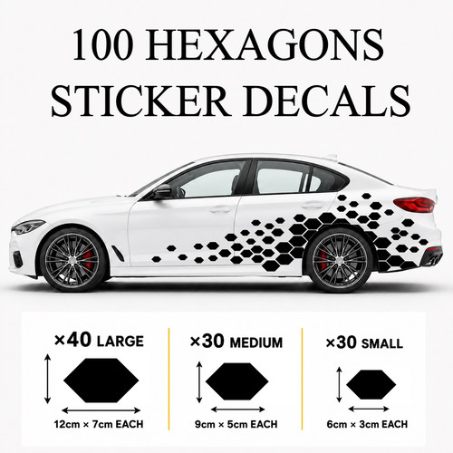 100 hexagon honeycomb car - 100,