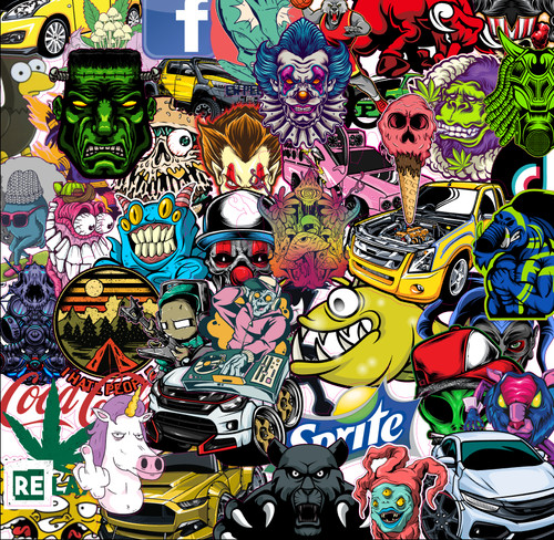 100 cool sticker bomb decal - 100+,