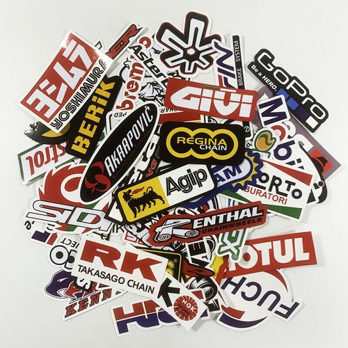 50pcs mixed stickers motocross - mixed,