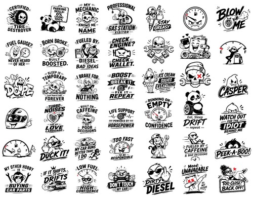 Funny vinyl sticker - decal, van