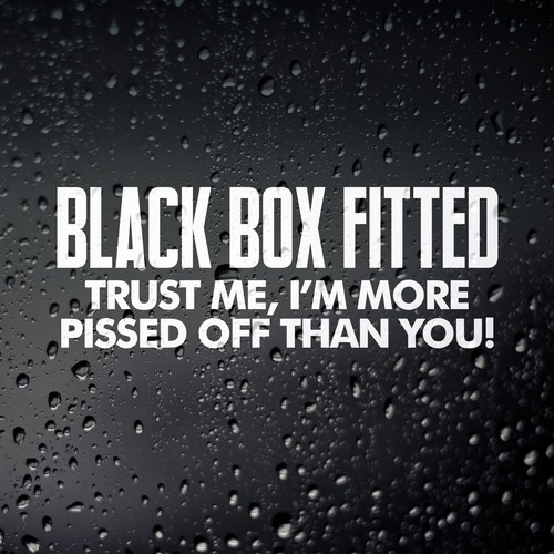 Black box fitted - black, sticker