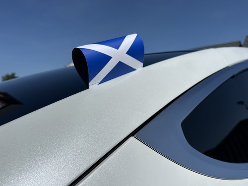 Car flag scotland - car,