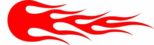 Red flames vinyl graphics - flames,