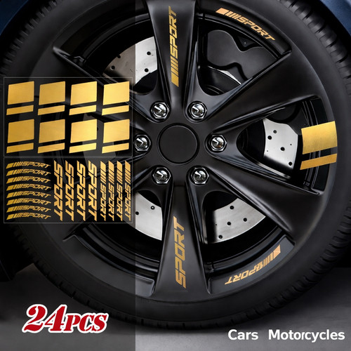 24pcs gold sport reflective - 24pcs,