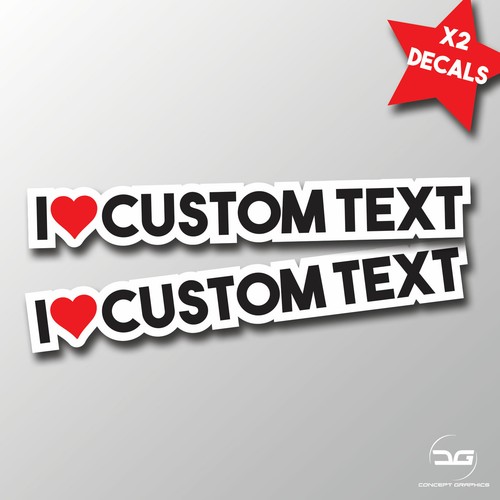 Custom text personalised i - 2x,