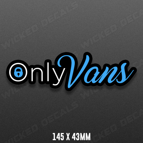 Onlyvans funny vinyl sticker - onlyvans,