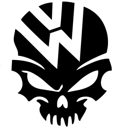 Skull vinyl decal sticker - vw,
