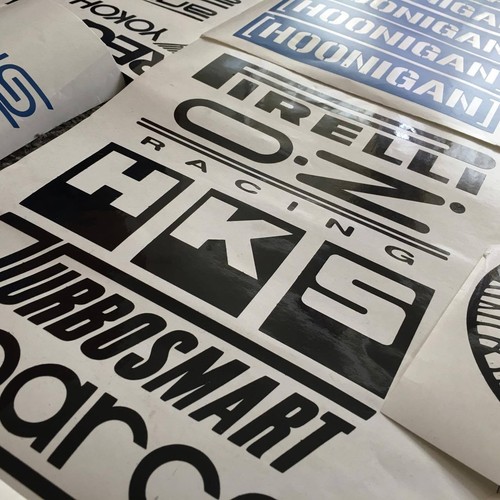 Rally car sponsor stickers - 10,