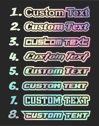 Custom text sticker - 2x,
