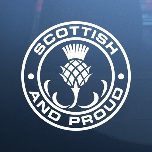 Scottish and proud sticker - and,