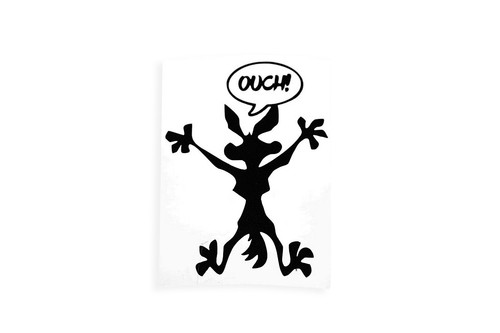 Small ouch coyote car dent - ouch!,