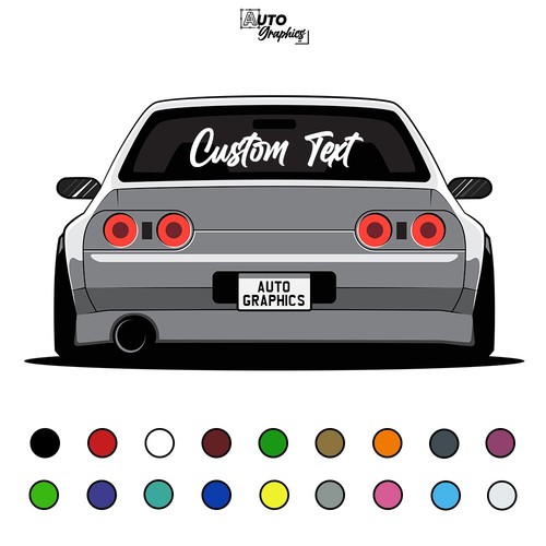 Custom text large car jdm - large,