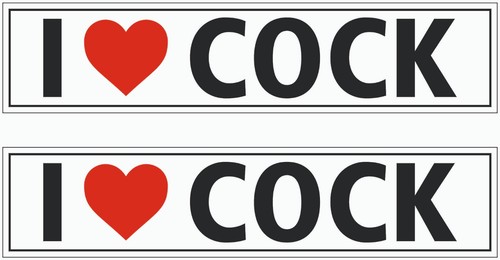 Love cock vinyl decal - x2,