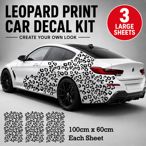 Leopard print car decals - leopard,