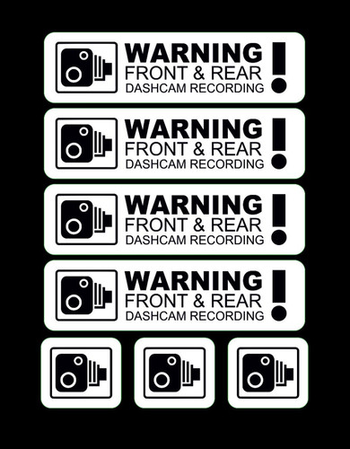 Dash cam car sticker decal - 7, x