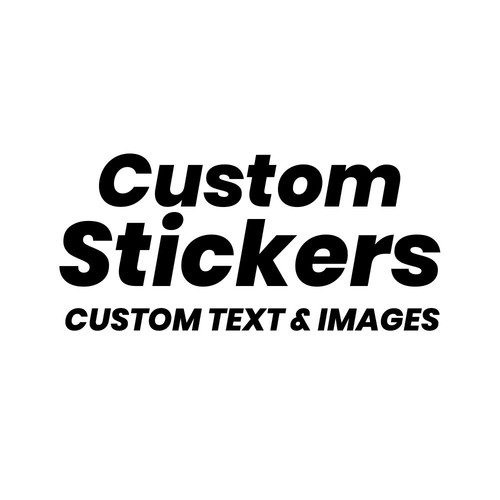 Custom text logo vinyl decal - custom, &