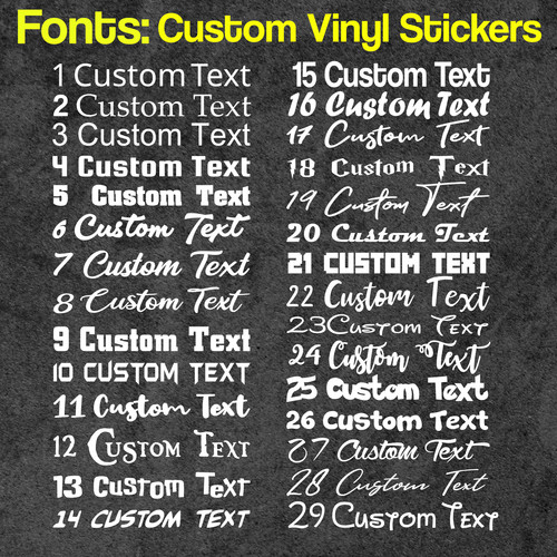 Custom name vinyl sticker - name,