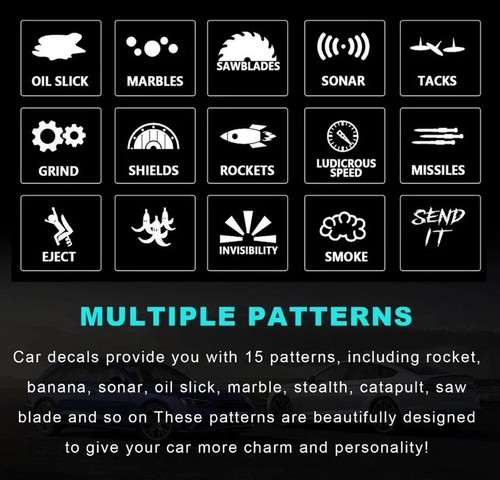 15pcs car button stickers - 15pcs,