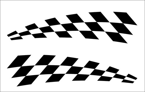 Chequered flag vinyl stickers - flag,